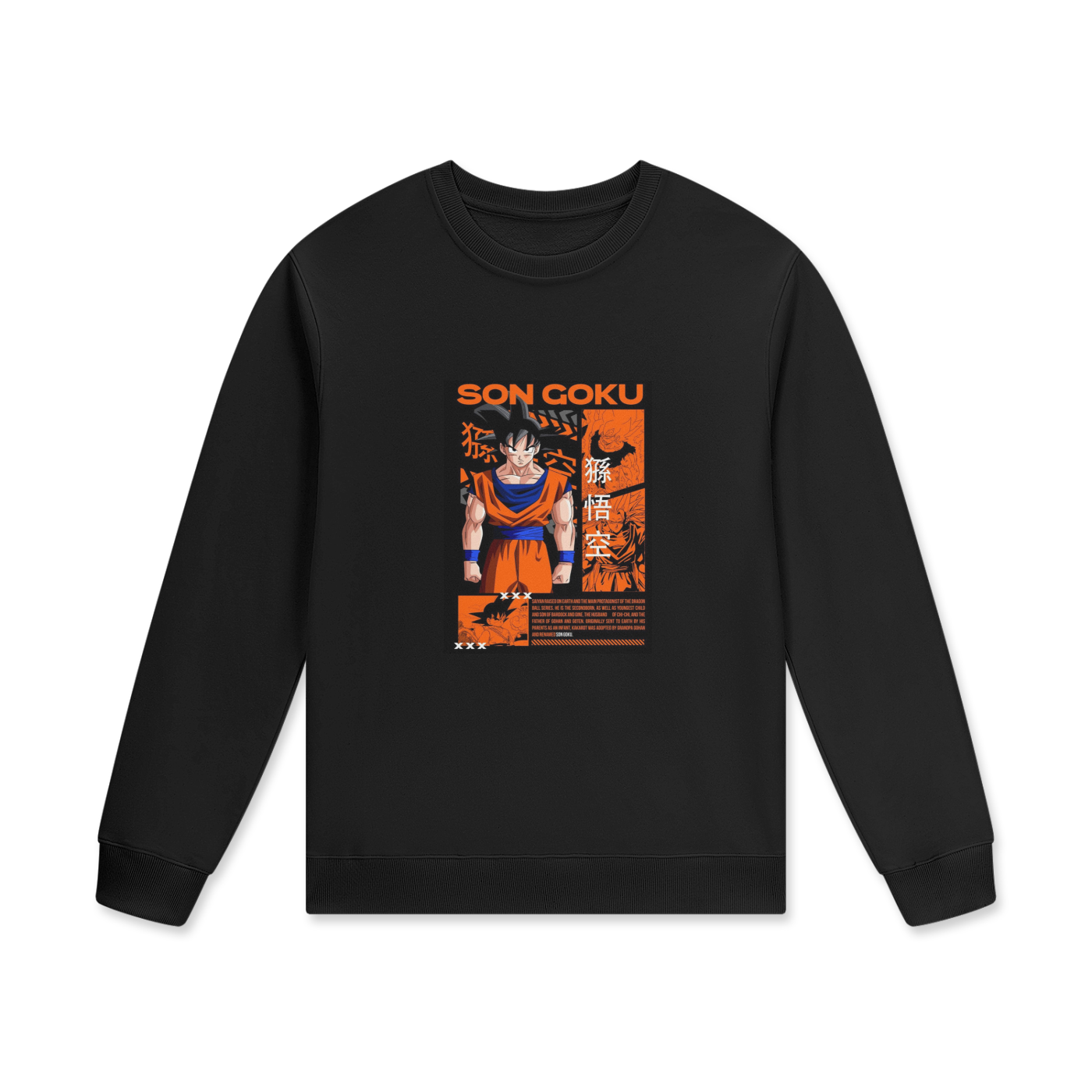 Sweatshirt with design of dragonballz Goku